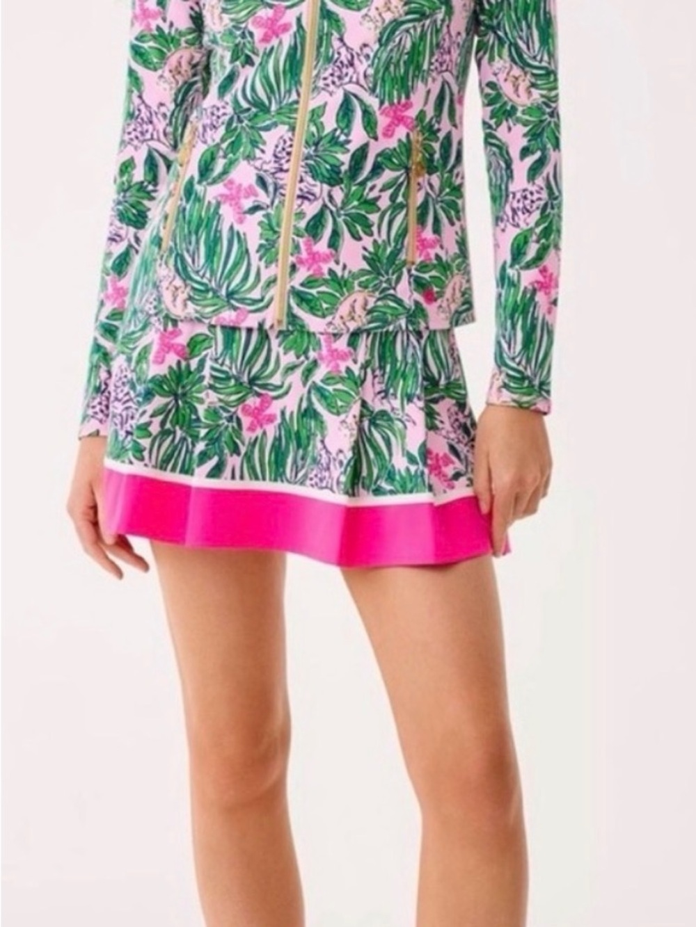 Lilly Pulitzer luxletic skort and jacket set XS new with tags- Roaring with joy